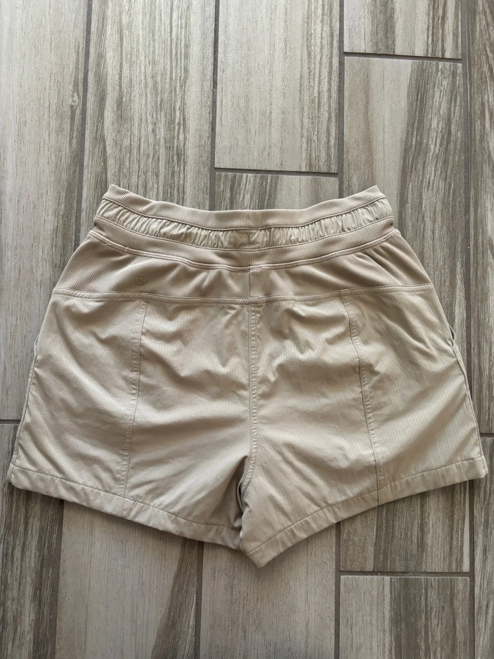 lululemon athletica Beige Drawstring Athletic Shorts